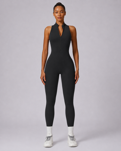 V-Back Sleeveless Sports Jumpsuit