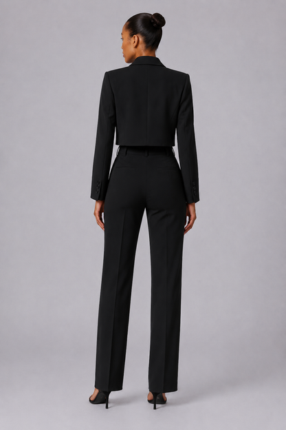 Chic Cropped Blazer Jacket