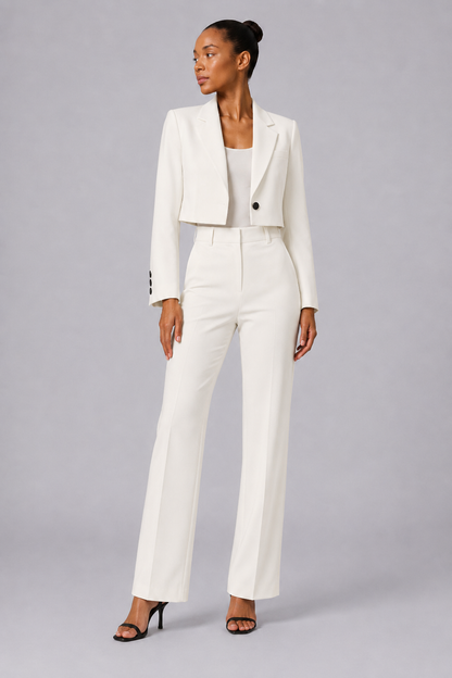 Chic Cropped Blazer Jacket
