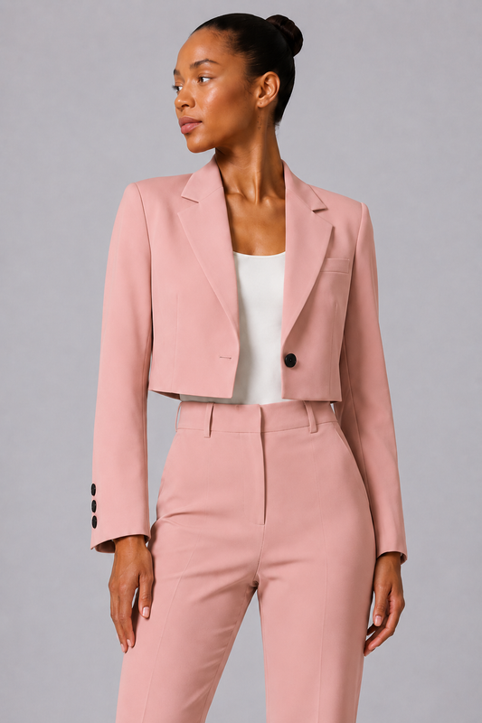 Chic Cropped Blazer Jacket