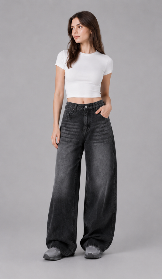 Vintage High-Waist Bell Bottom Jeans