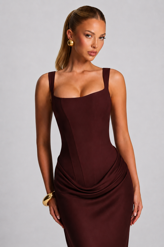 Corset Maxi Evening Dress