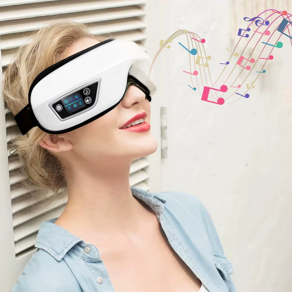 6D Smart Vibration Eye Massager Airbag Compress Eye Care Instrument Bluetooth Music Eye Massage Sleepping Mask Eye Relax Fatigue
